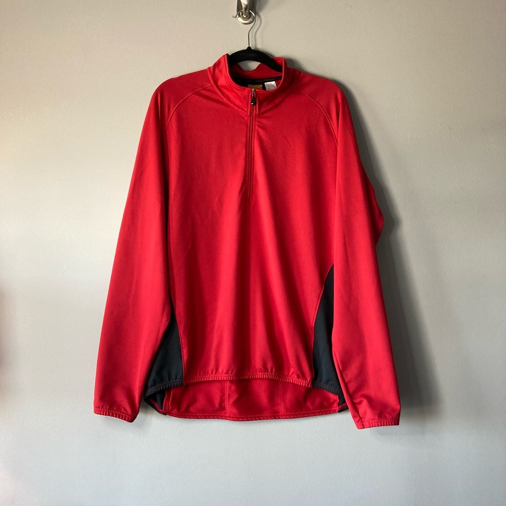 Nashbar Cycling Jacket 1/4 Zip Red Black XL. 
Like new condition